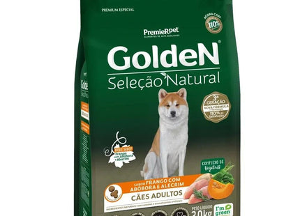 GOLDEN SEL. NAT. CAES ADULTOS FRA/ABO/ALE 3KG