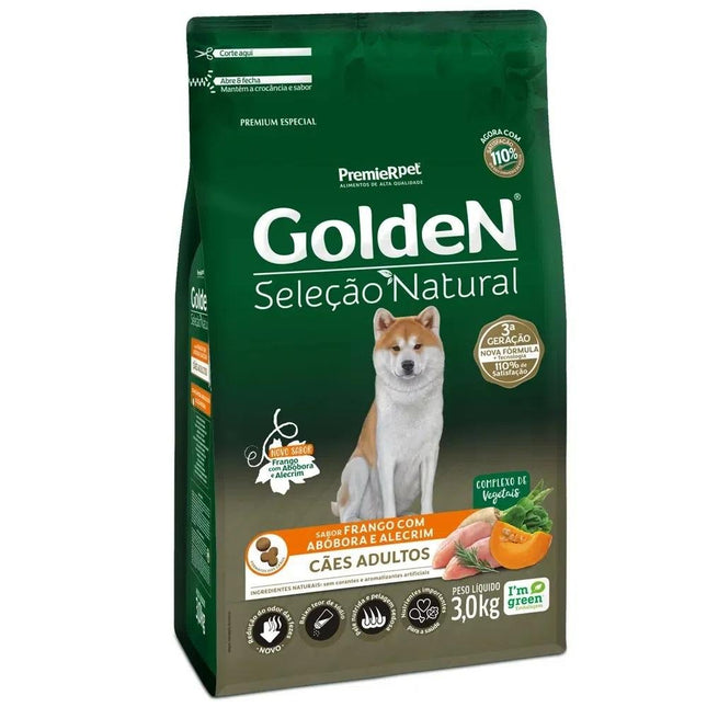 GOLDEN SEL. NAT. CAES ADULTOS FRA/ABO/ALE 3KG