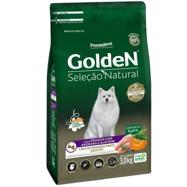 GOLDEN SEL. NAT. CAES PORTE PEQ. FRA/ABO/ALE 3KG
