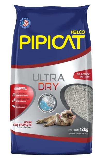 KELCO PIPICAT AREIA HIGIENICA ULTRA DRY 12KG