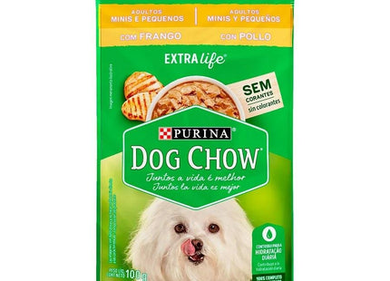 DOG CHOW SACHE ADULTOS EXTRA LIFE MIN/PEQ FRANGO 100G