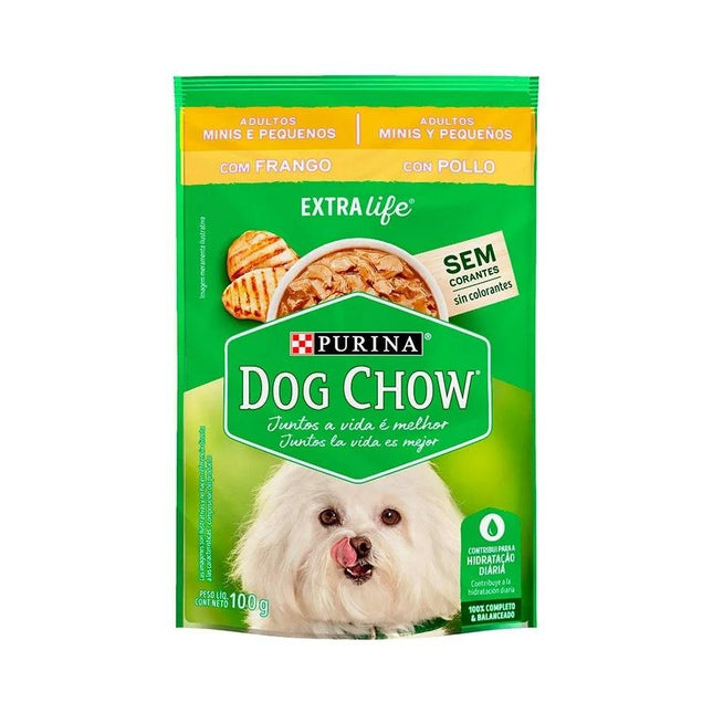 DOG CHOW SACHE ADULTOS EXTRA LIFE MIN/PEQ FRANGO 100G