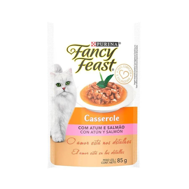 FANCY FEAST SACHE CASSEROLE ATUM E SALMAO 85G