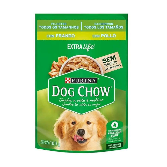 DOG CHOW SACHE FILHOTES EXTRA LIFE TODOS/TAM FRANGO 100G