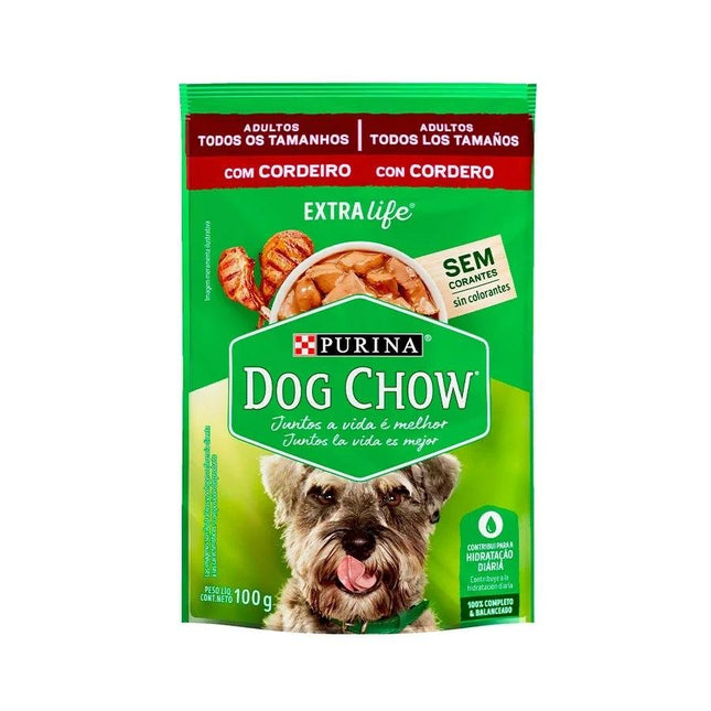 DOG CHOW SACHE ADULTOS EX.LIFE TODOS/TAM CORDEIRO 100G