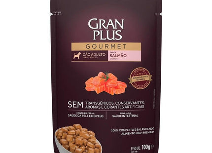 GRAN PLUS SACHE CAES GOURMET ADULTOS SALMAO 100G