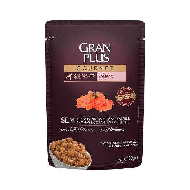 GRAN PLUS SACHE CAES GOURMET ADULTOS SALMAO 100G