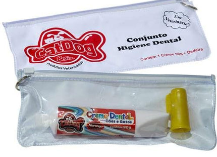 CAT DOG CONJUNTO HIGIENE BUCAL MORANGO