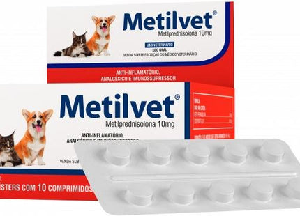 VETNIL METILVET 10MG- 10 COMPRIMIDOS