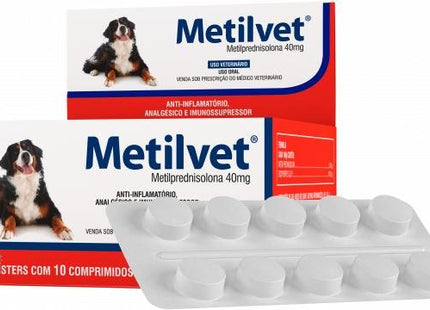VETNIL METILVET 40MG- 10 COMPRIMIDOS