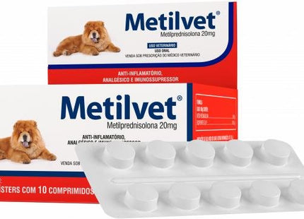 VETNIL METILVET 20MG- 10 COMPRIMIDOS