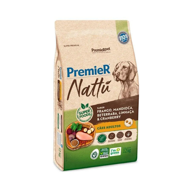 PREMIER NATTU CAES ADULTOS FRA/MAN/BET/LIN/CRA 12KG