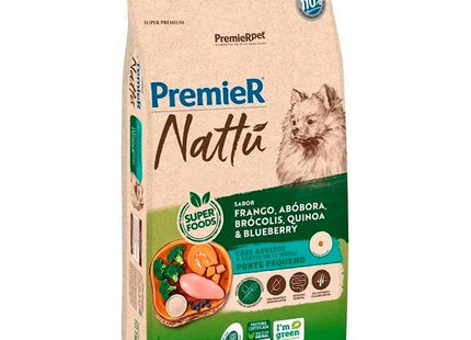 PREMIER NATTU CAES PORTE PEQ. FRA/ABO/BRO/QUI/BLU 1KG