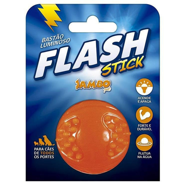 JAMBO BOLA LIGHT FLASH TPR LARANJA