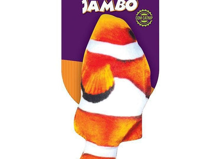 JAMBO BRINQ. PEIXE REAL FISH PALHACO P/GATO C/CATNIP