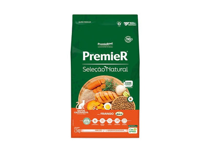 PREMIER SEL. NAT. GATOS ADULTOS CASTRADOS FRANGO 7,5KG
