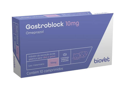 BIOVET GASTROBLOCK 10MG - 10 COMPRIMIDOS