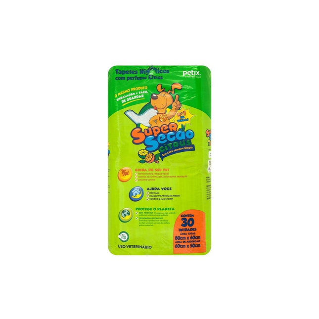 SUPERSECAO CITRUS TAPETE HIGIENICO C/ 30 UNIDADES