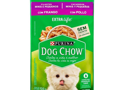 DOG CHOW SACHE FILHOTES EXTRA LIFE MIN/PEQ FRANGO 100G