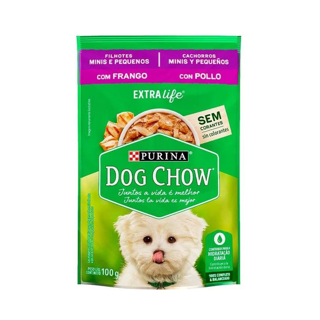 DOG CHOW SACHE FILHOTES EXTRA LIFE MIN/PEQ FRANGO 100G