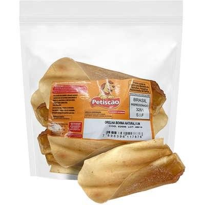 PETISCAO ORELHA BOVINA NATURAL C/5 UN