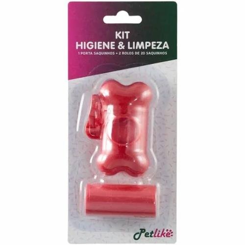 PETLIFE KIT HIGIENE E LIMPEZA (VERMELHO)