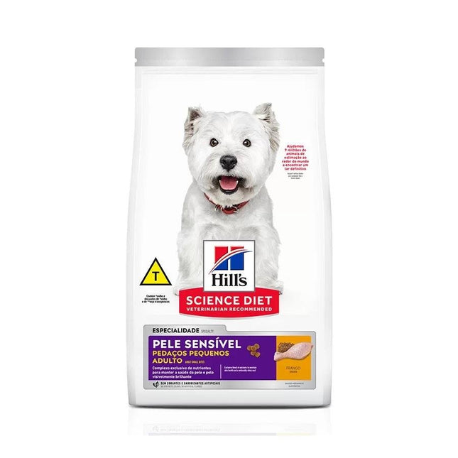HILL'S CAES ADULTOS PELE SENSIVEL PEDACOS PEQ 2,4KG