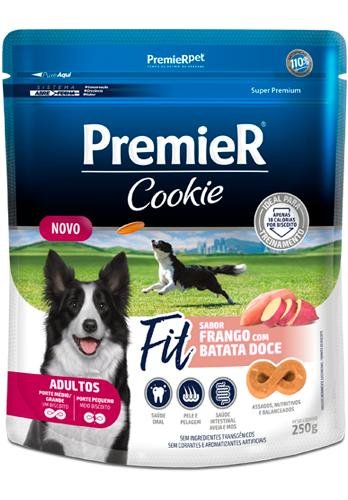 PREMIER COOKIE CAES ADULTOS FIT FRANG/BAT DOCE 250G
