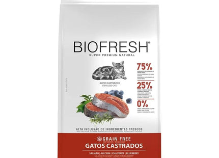 BIOFRESH GATOS ADULTOS CASTRADOS SALMAO 1,5KG