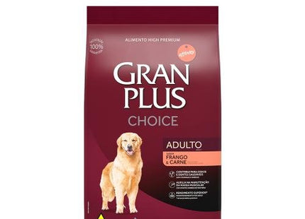 GRAN PLUS CAES ADULTOS CHOICE FRANGO/CARNE 20KG