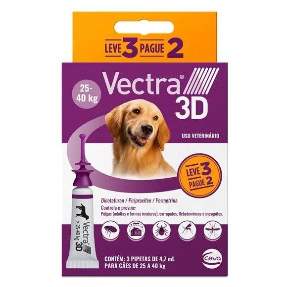 CEVA VECTRA 3D CAES 25 A 40KG (LEVE3-PAGUE2)