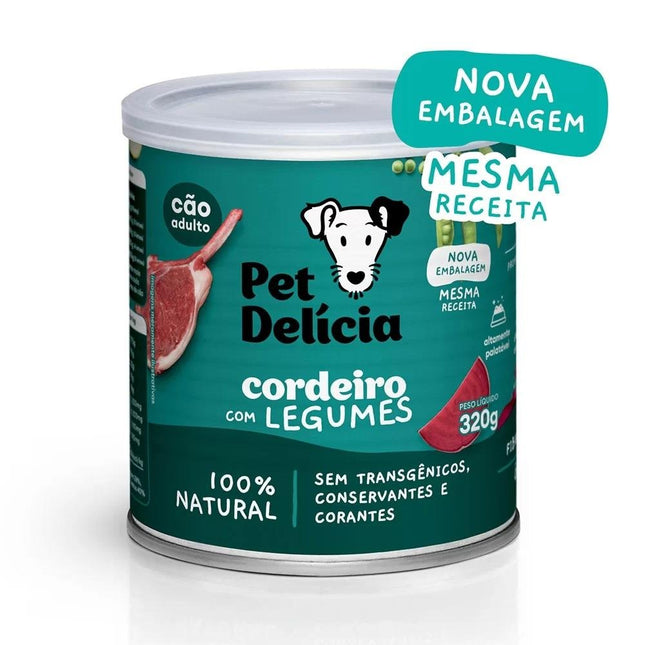 PET DELICIA CAES CORDEIRO/LEGUMES 320G