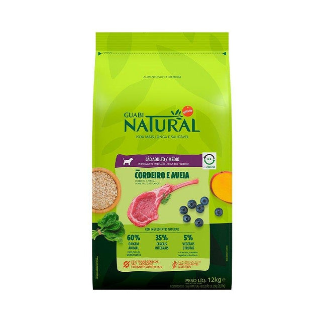 NATURAL CAES ADULTOS MEDIO CORD/AVEIA 12KG