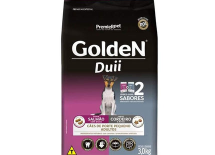 GOLDEN DUII CAES ADULTOS PORTE PEQ. SALMAO/CORD 3KG
