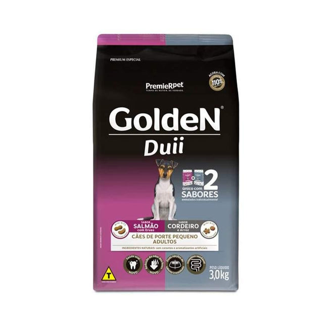 GOLDEN DUII CAES ADULTOS PORTE PEQ. SALMAO/CORD 3KG