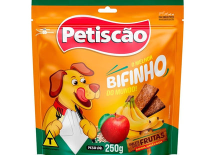 PETISCAO BIFINHO DE FRUTAS BANANA/MACA/AVEIA 250G