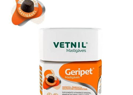 VETNIL GERIPET MASTIGÁVEIS 60G - 30 COMPRIMIDOS