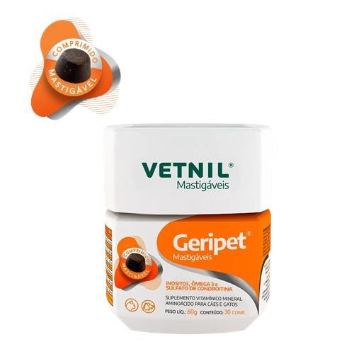 VETNIL GERIPET MASTIGÁVEIS 60G - 30 COMPRIMIDOS