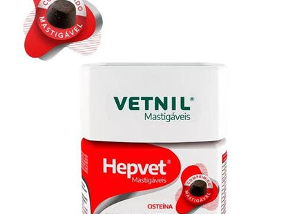 VETNIL HEPVET MASTIGÁVEIS 60G - 30 COMPRIMIDOS