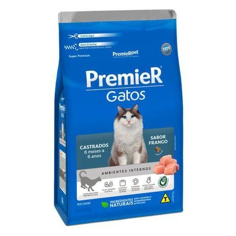 PREMIER GATOS ADULTOS CAST. 6 ANOS FRANGO 7,5KG