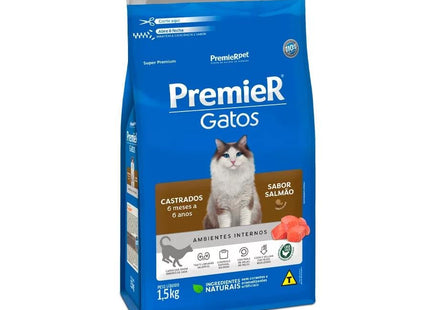 PREMIER GATOS ADULTOS CAST. 6 ANOS SALMAO 1,5KG