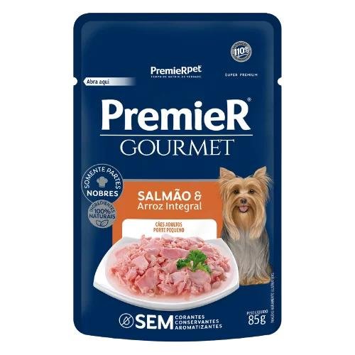PREMIER GOURMET CAES ADULTOS PORTE PEQ. SALMAO 85G
