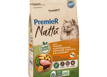 PREMIER NATTU CAES ADULTOS PORTE PEQ. FRAN/MAND/ESPI/CUR/BLACK 1KG