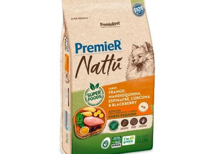 PREMIER NATTU CAES ADULTOS PORTE PEQ. FRAN/MAND/ESPI/CUR/BLACK 10,1KG