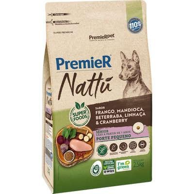 PREMIER NATTU CAES SENIOR PORTE PEQ. FRA/MAND/BET/LIN/CRA 2,5KG