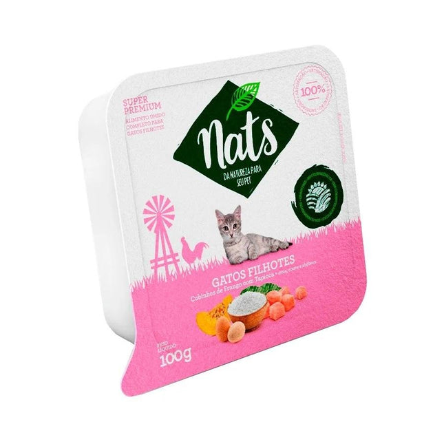 NATS GATOS RACAO UMIDA FILHOTES FRANGO 100G