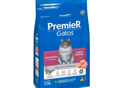 PREMIER GATOS ADULTOS CAST. 7 A 11 ANOS FRANGO 1,5KG