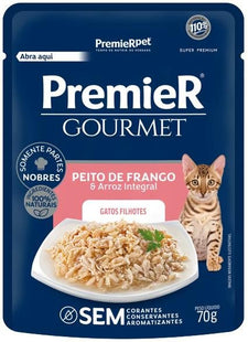 PREMIER GOURMET GATOS FILHOTES FRANGO 70G