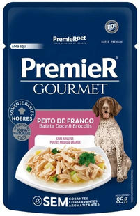 PREMIER GOURMET CAES ADULTOS PORTES MED/GRANDES FRANGO 85G