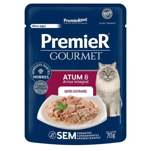 PREMIER GOURMET GATOS ADULTOS CASTRADOS ATUM 70G